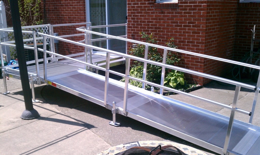 Aluminum modular ramp install in Englewood, FL